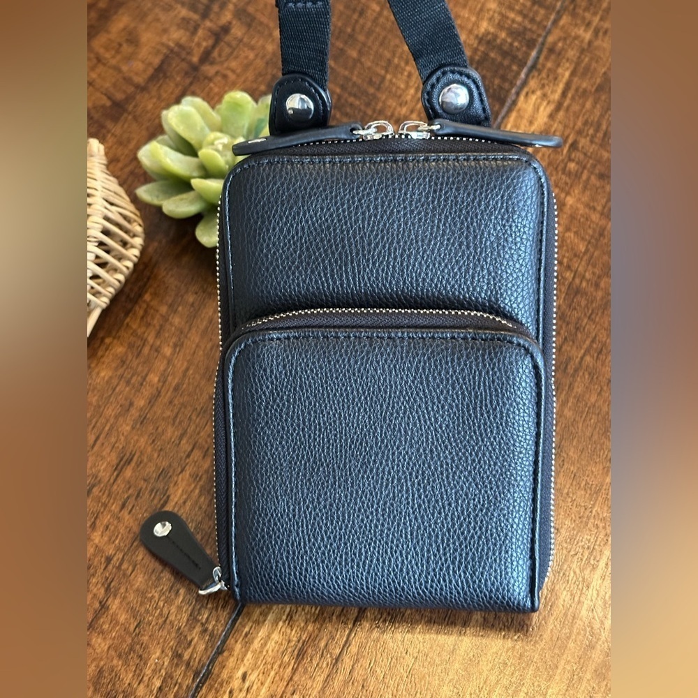 Sondra Roberts | Vegan Leather Mini Crossbody Zippered Bag